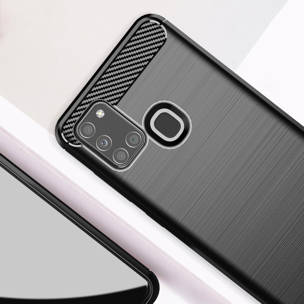Techsuit - Carbon Silicone - Samsung Galaxy A21s - Black