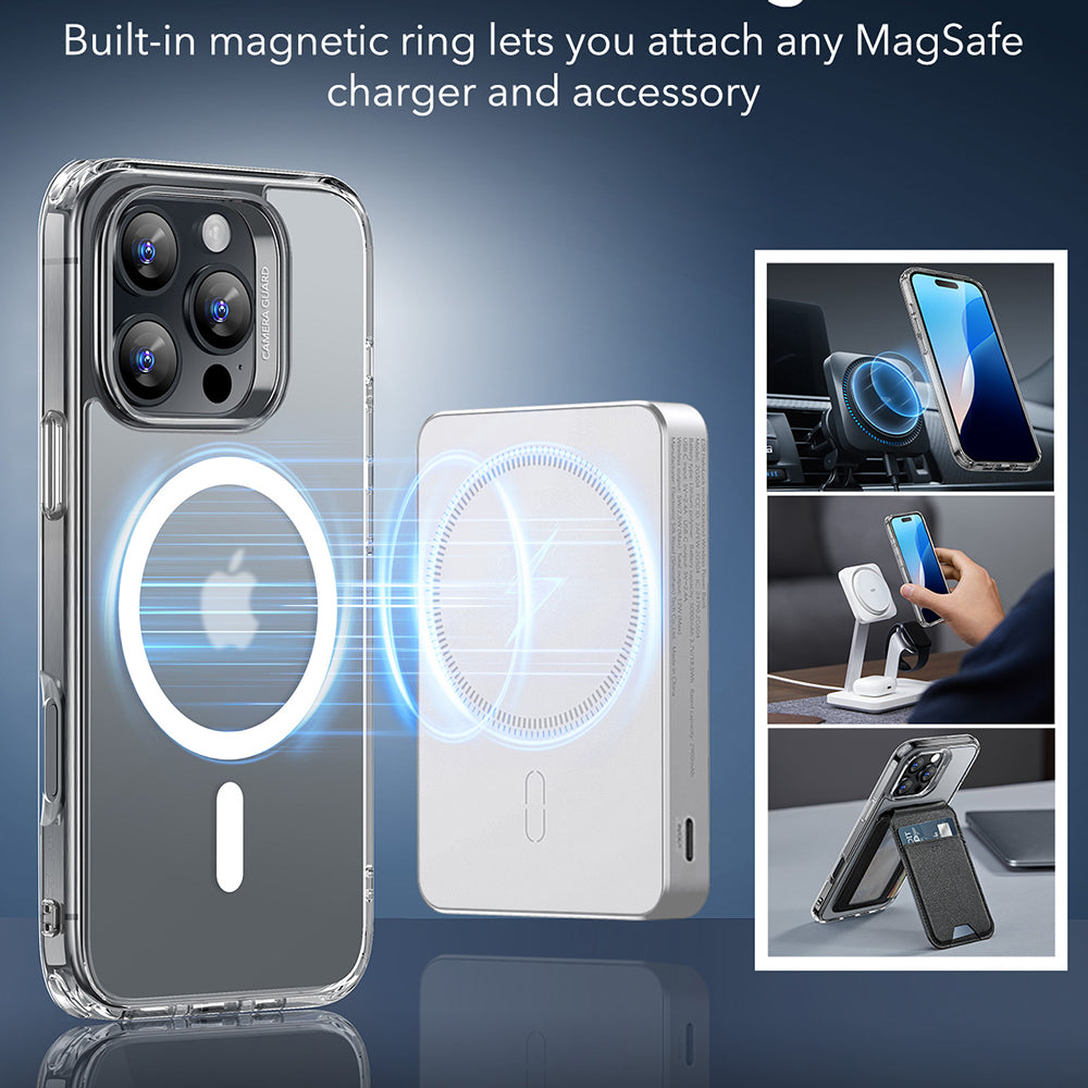 ESR - Classic Hybrid HaloLock - iPhone 16 Pro Max - Frosted Clear
