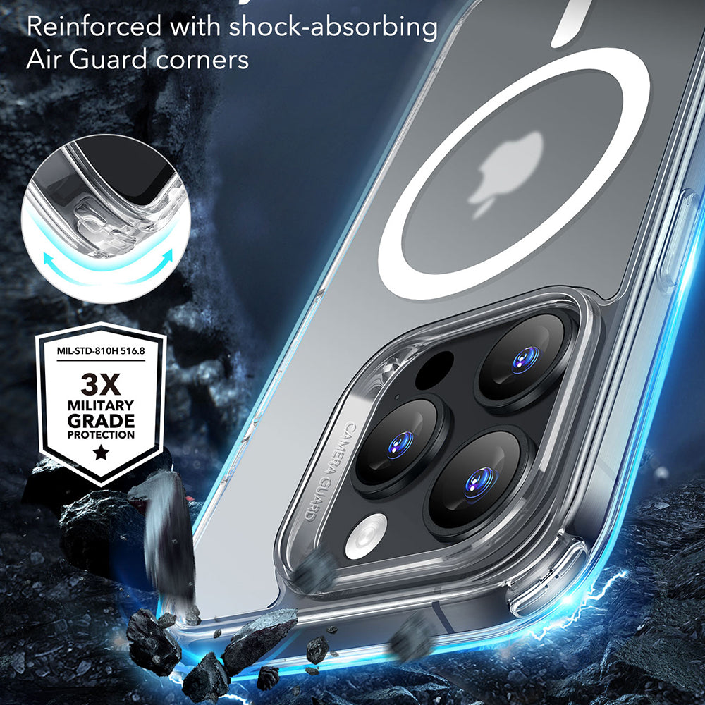 ESR - Classic Hybrid HaloLock - iPhone 16 Pro Max - Frosted Clear