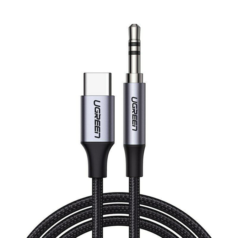 Ugreen - Audio Cable Adapter AV143 (30633) - Type-C to Jack 3.5mm, 1m - Deep Gray