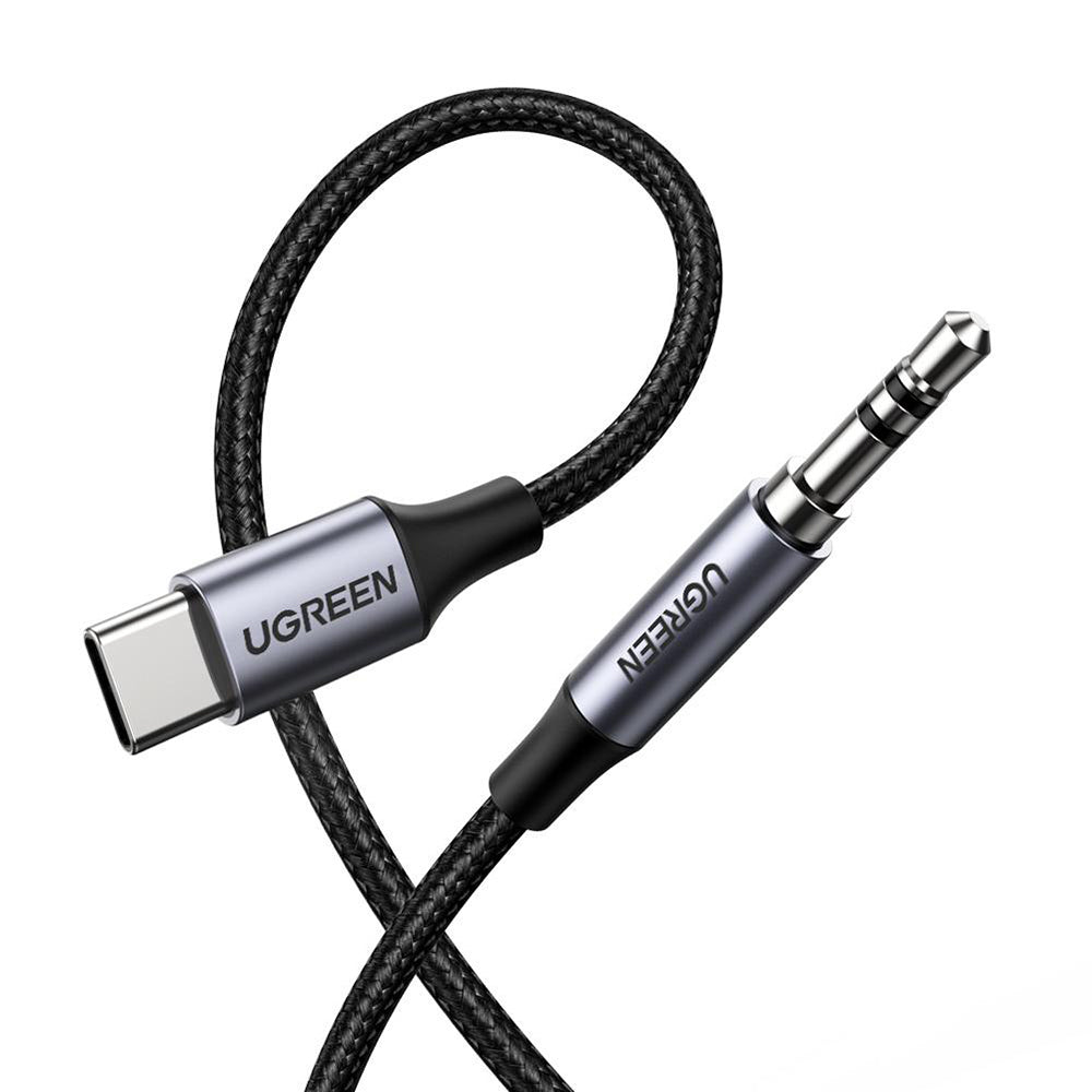 Ugreen - Audio Cable Adapter AV143 (30633) - Type-C to Jack 3.5mm, 1m - Deep Gray
