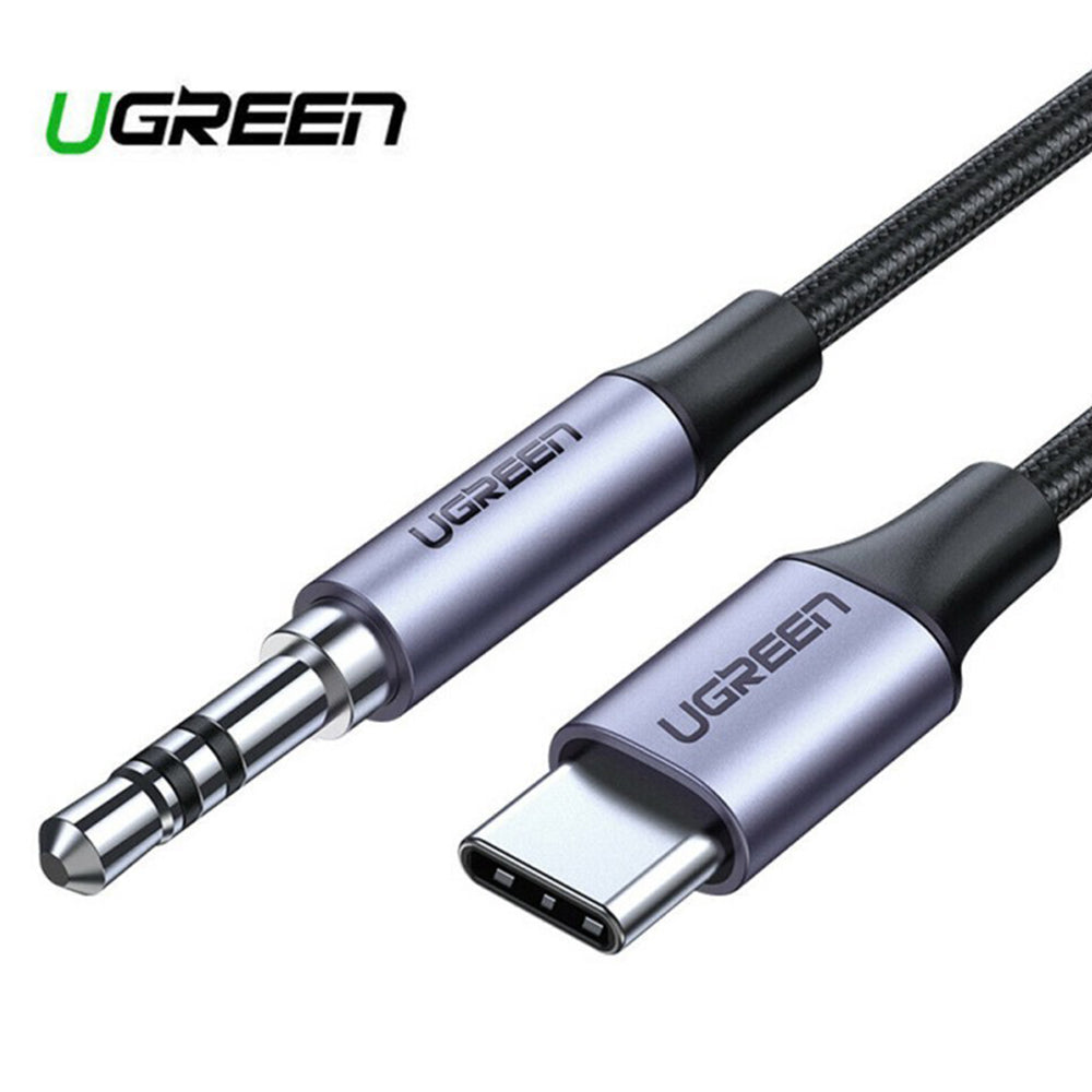 Ugreen - Audio Cable Adapter AV143 (30633) - Type-C to Jack 3.5mm, 1m - Deep Gray
