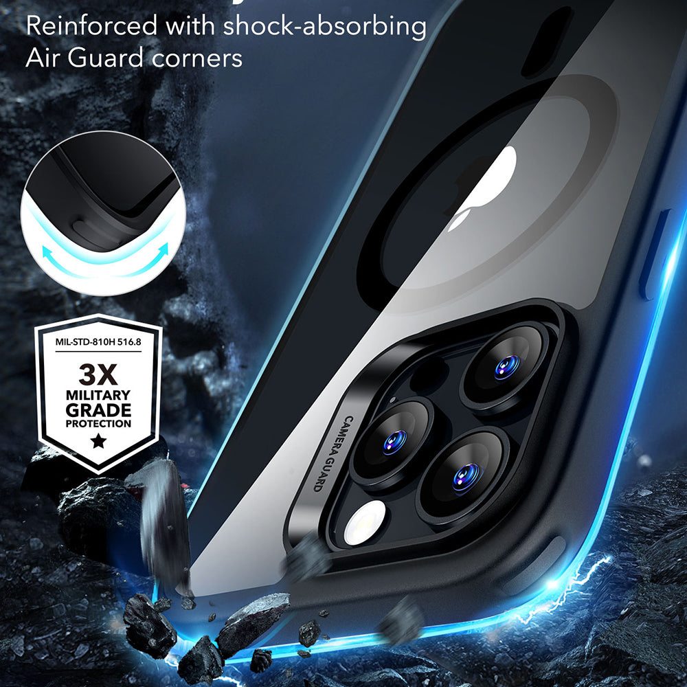 ESR - Classic Hybrid HaloLock - iPhone 16 Pro - Clear Black