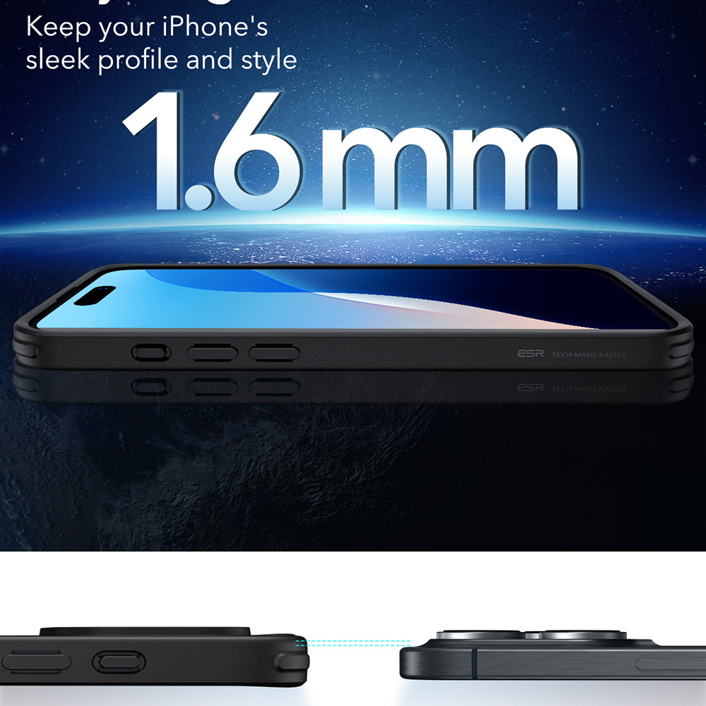 ESR - Classic Hybrid HaloLock - iPhone 16 Pro - Clear Black