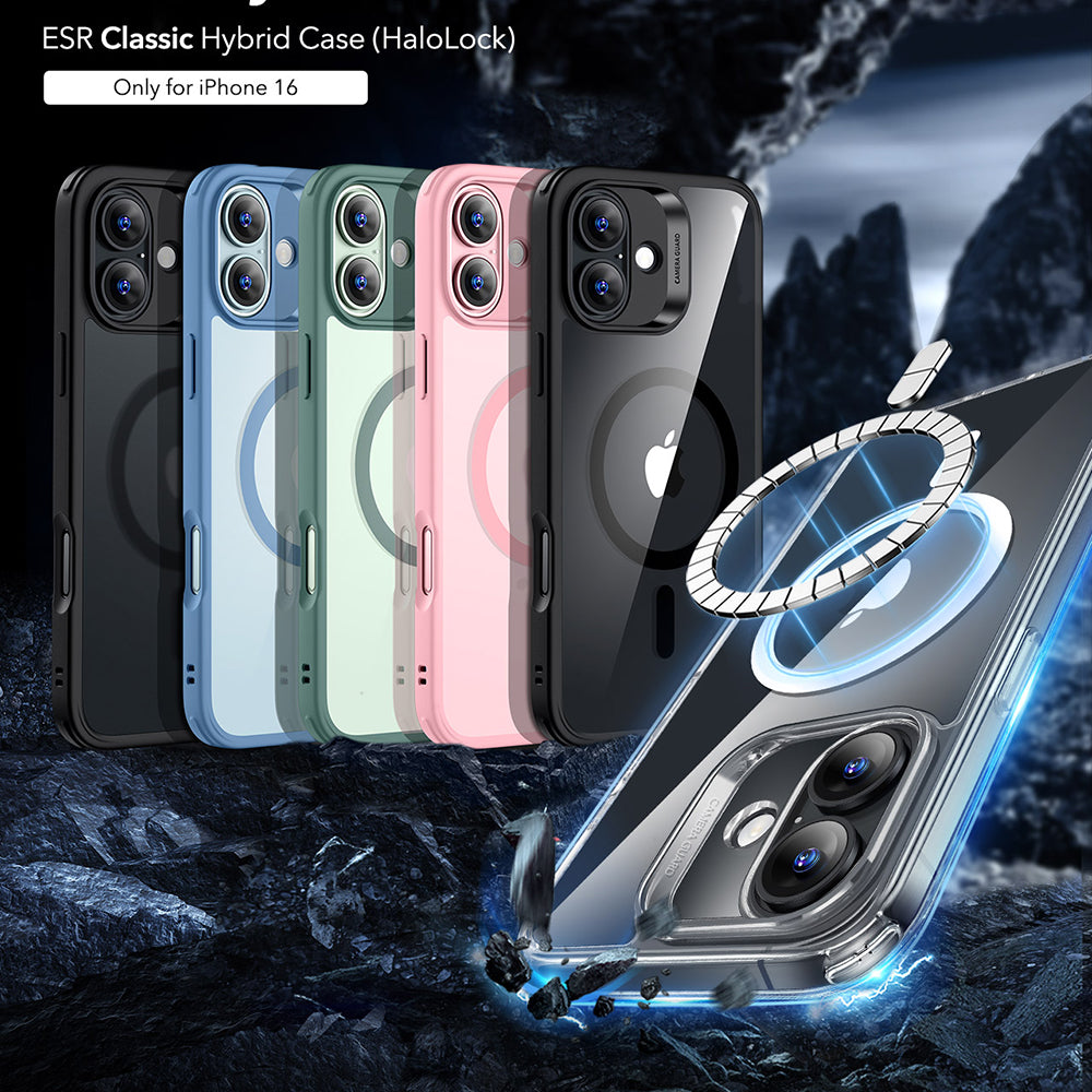 ESR - Classic Hybrid HaloLock - iPhone 16 - Clear