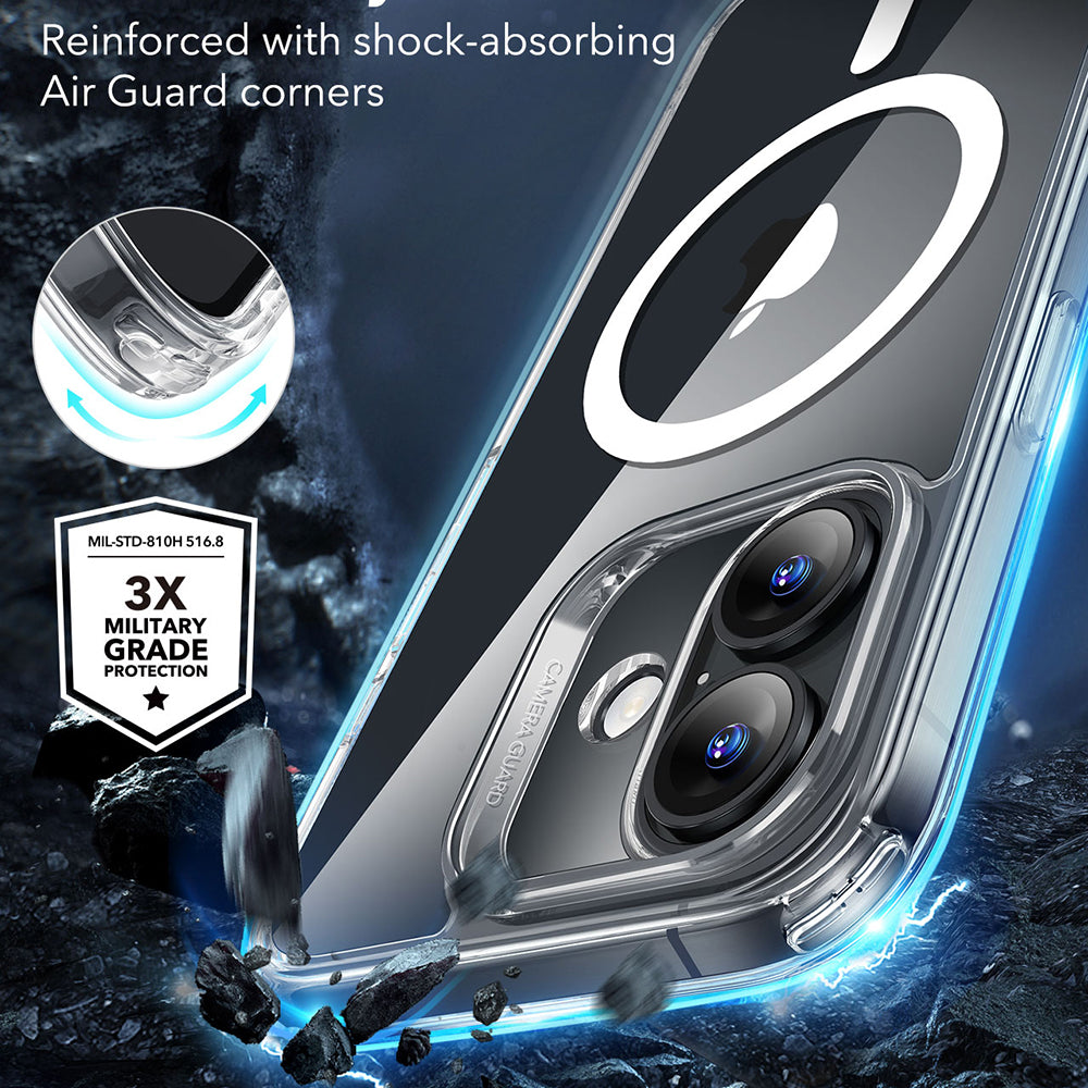 ESR - Classic Hybrid HaloLock - iPhone 16 - Clear