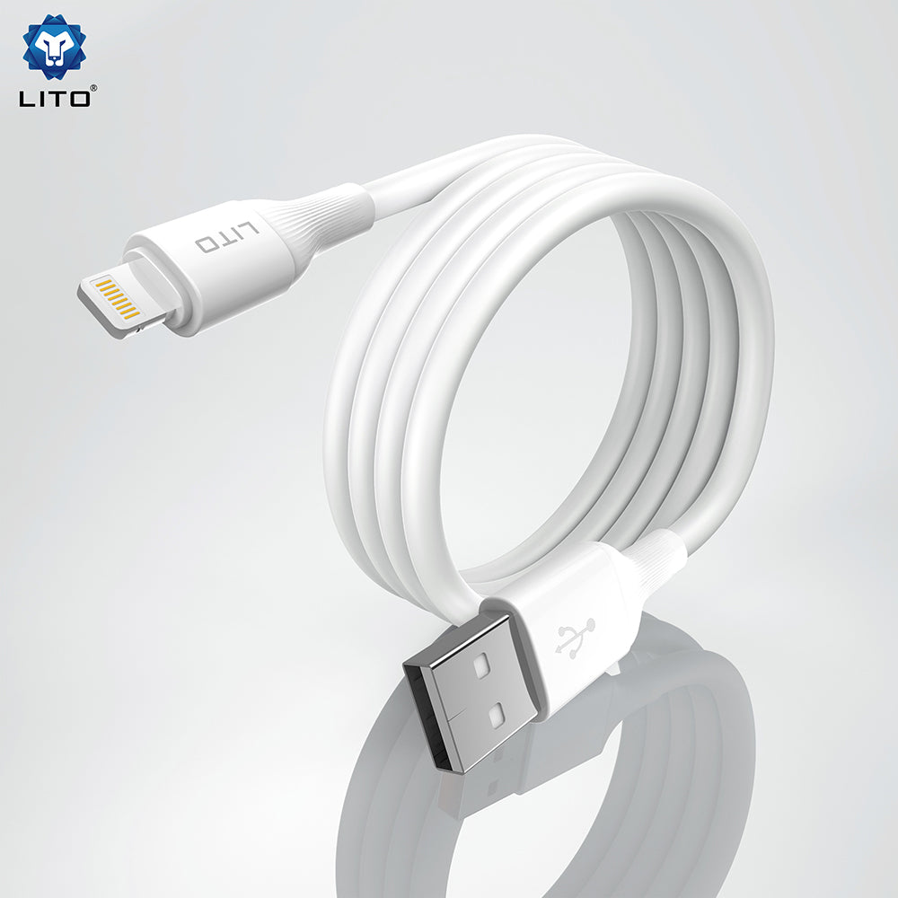 Lito - Data Cable (LD06L) - USB to Lightning, 2.4A, PVC, 1m - Black