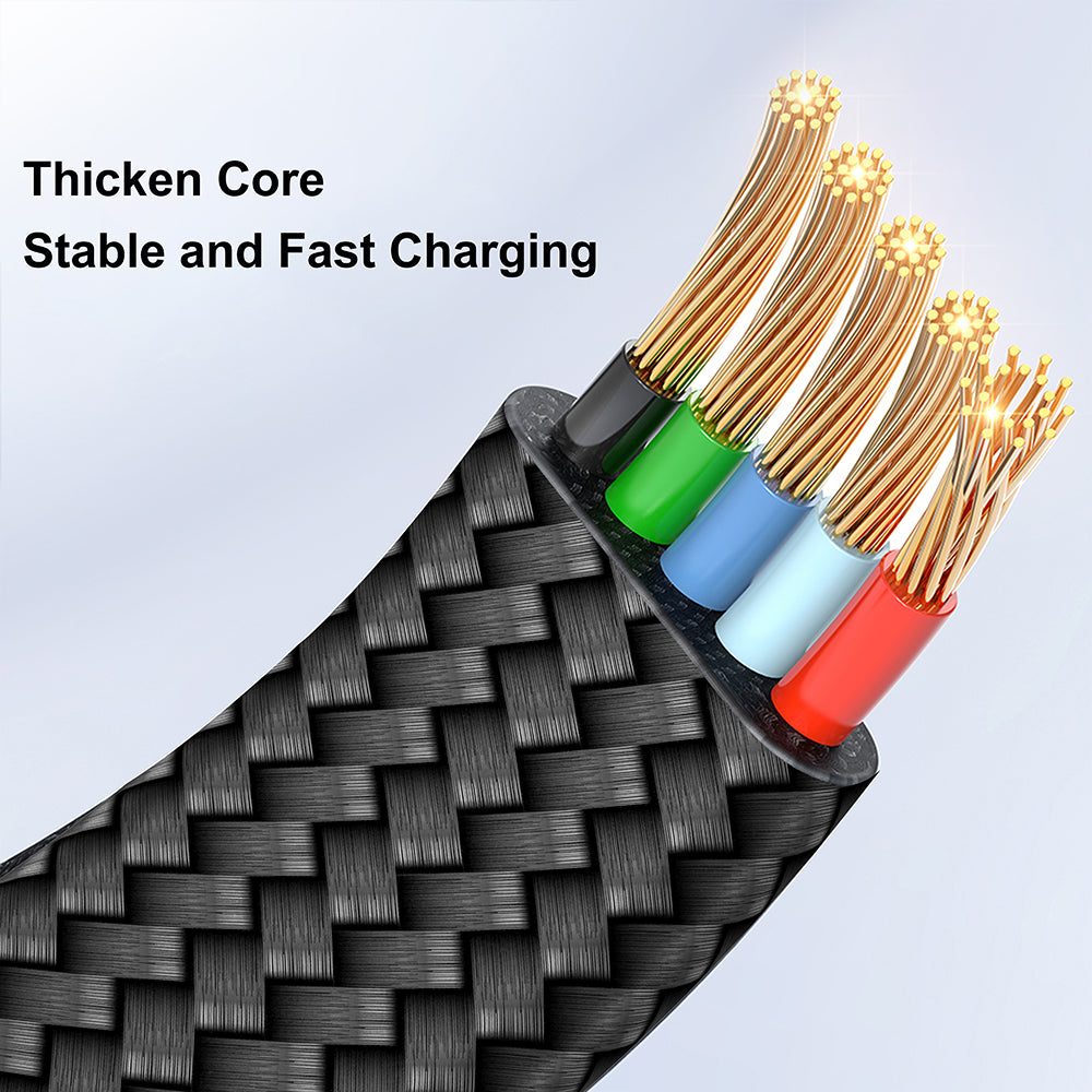 Lito - Data Cable (LD11CC) - Type-C to Type-C, Fast Charging, Angled Design, Gold Plated Interface, 60W, 1m - Black