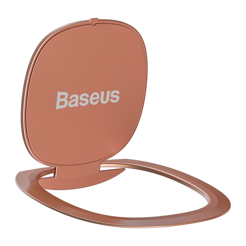 Baseus - Phone Ring Invizible (SUYB-0R) - Standing and Folding Feature, 360° Rotating, Ultra-Thin, 3M Adhesive - Rose Go