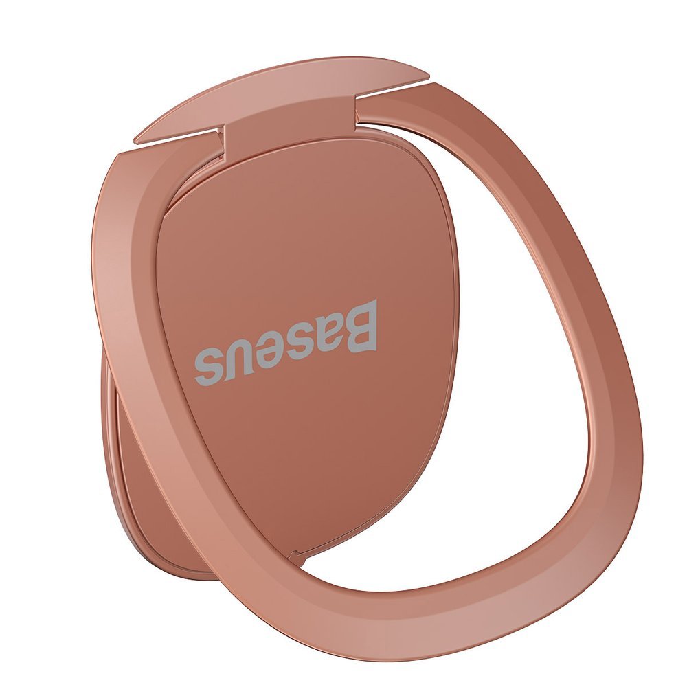 Baseus - Phone Ring Invizible (SUYB-0R) - Standing and Folding Feature, 360° Rotating, Ultra-Thin, 3M Adhesive - Rose Go