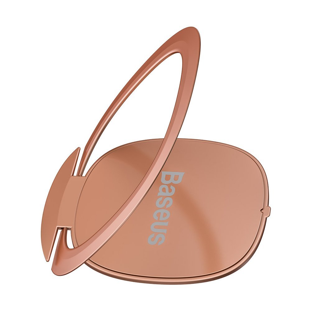 Baseus - Phone Ring Invizible (SUYB-0R) - Standing and Folding Feature, 360° Rotating, Ultra-Thin, 3M Adhesive - Rose Go