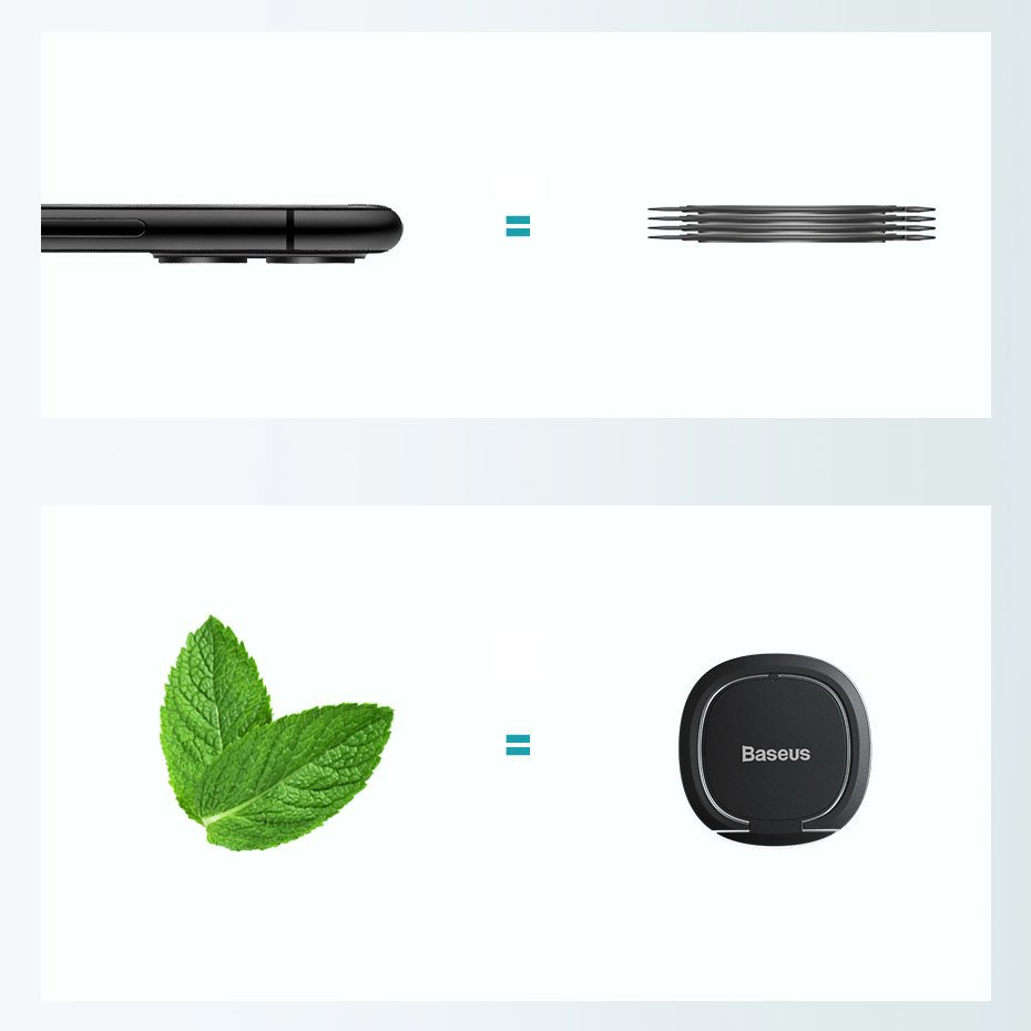 Baseus - Phone Ring Invizible (SUYB-0R) - Standing and Folding Feature, 360° Rotating, Ultra-Thin, 3M Adhesive - Rose Go