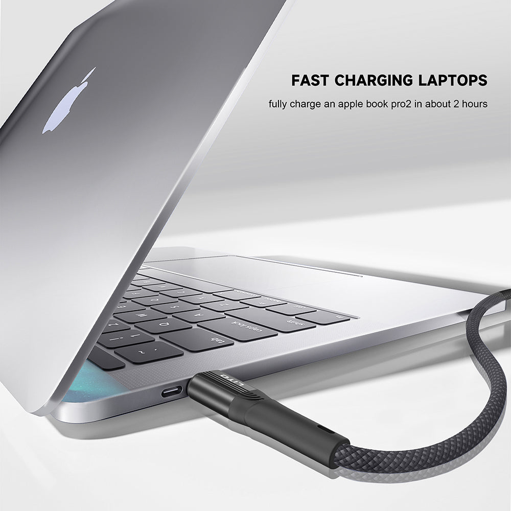 Lito - Data Cable (LD14) - USB to Type-C Fast Charging 60W, 480Mbps, Nylon, 1m - Black