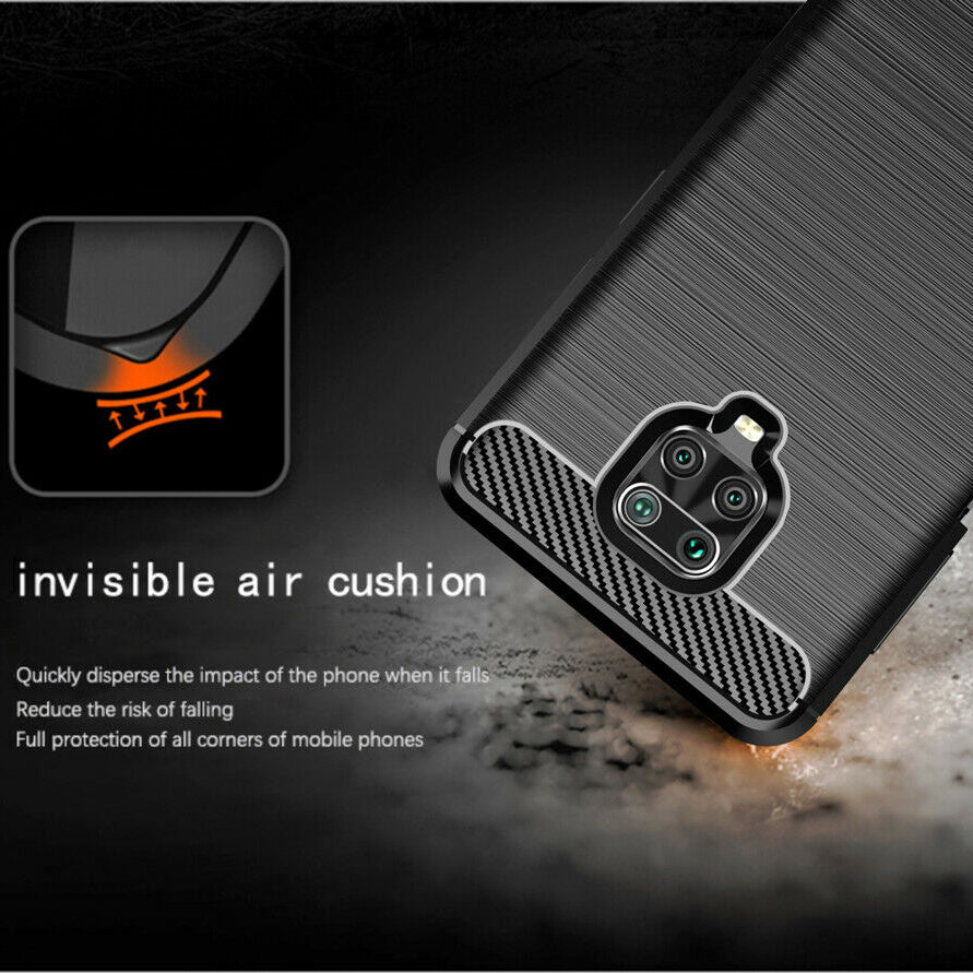 Techsuit - Carbon Silicone - Xiaomi Redmi Note 9S / Redmi Note 9 Pro / Note 9 Pro Max - Black