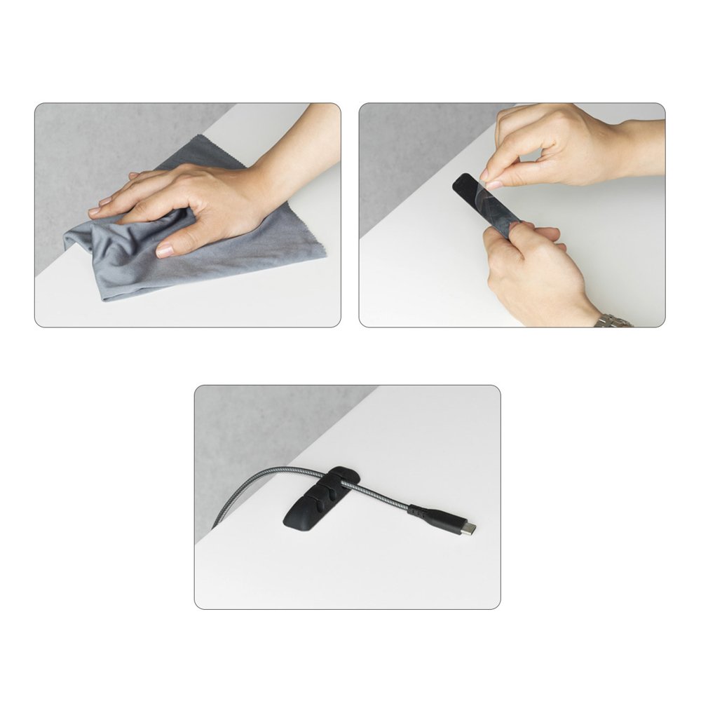 Ringke - Cable Organizer (4 pack) - 4 x 3 Slots - Black