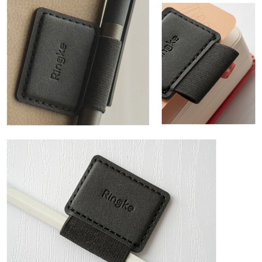 Ringke - Pen Holder (2 pack) - Ecological Leather, Textile, Elastic - Black
