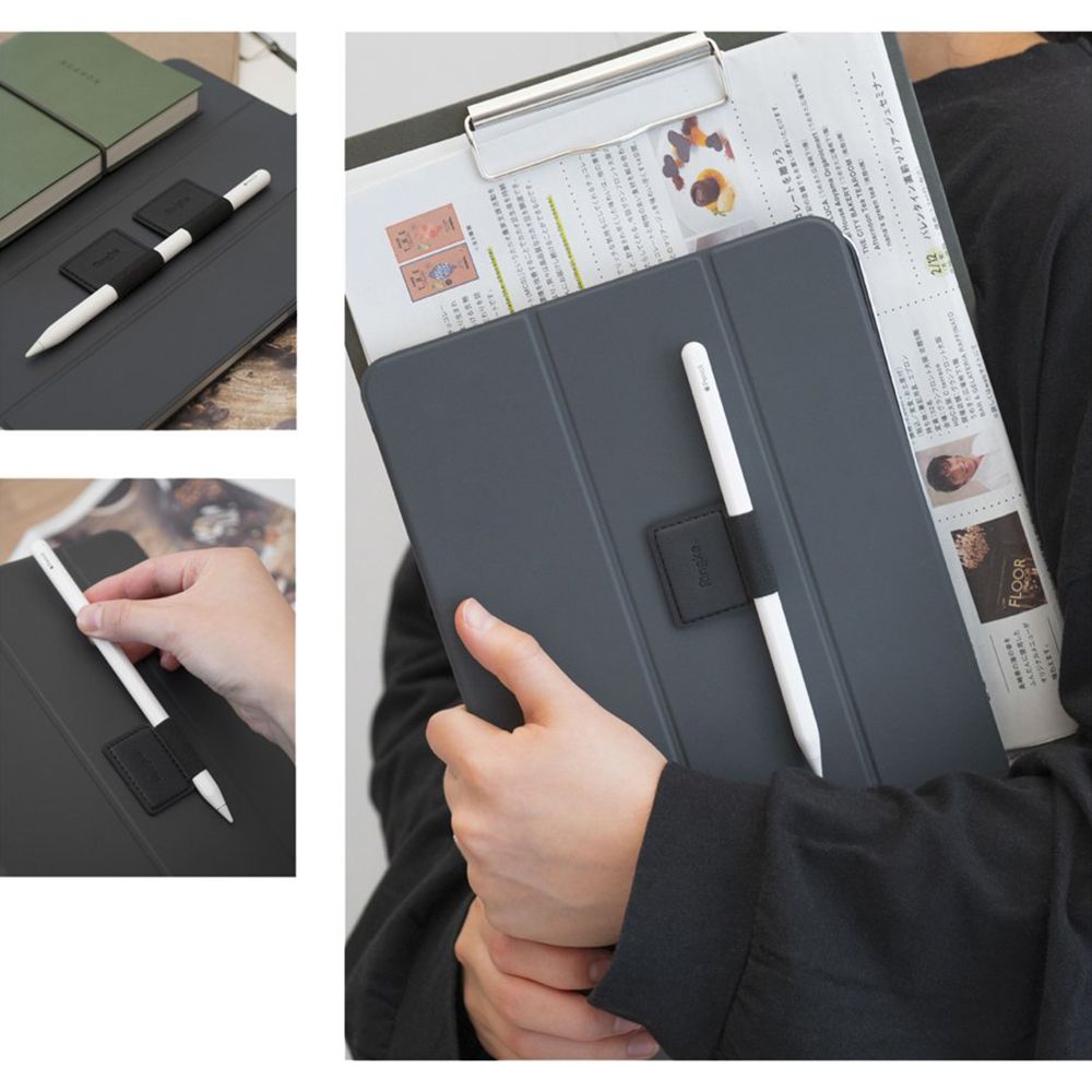 Ringke - Pen Holder (2 pack) - Ecological Leather, Textile, Elastic - Black
