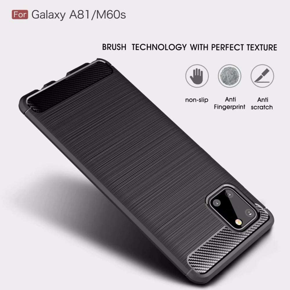 Techsuit - Carbon Silicone - Samsung Galaxy Note 10 Lite - Black