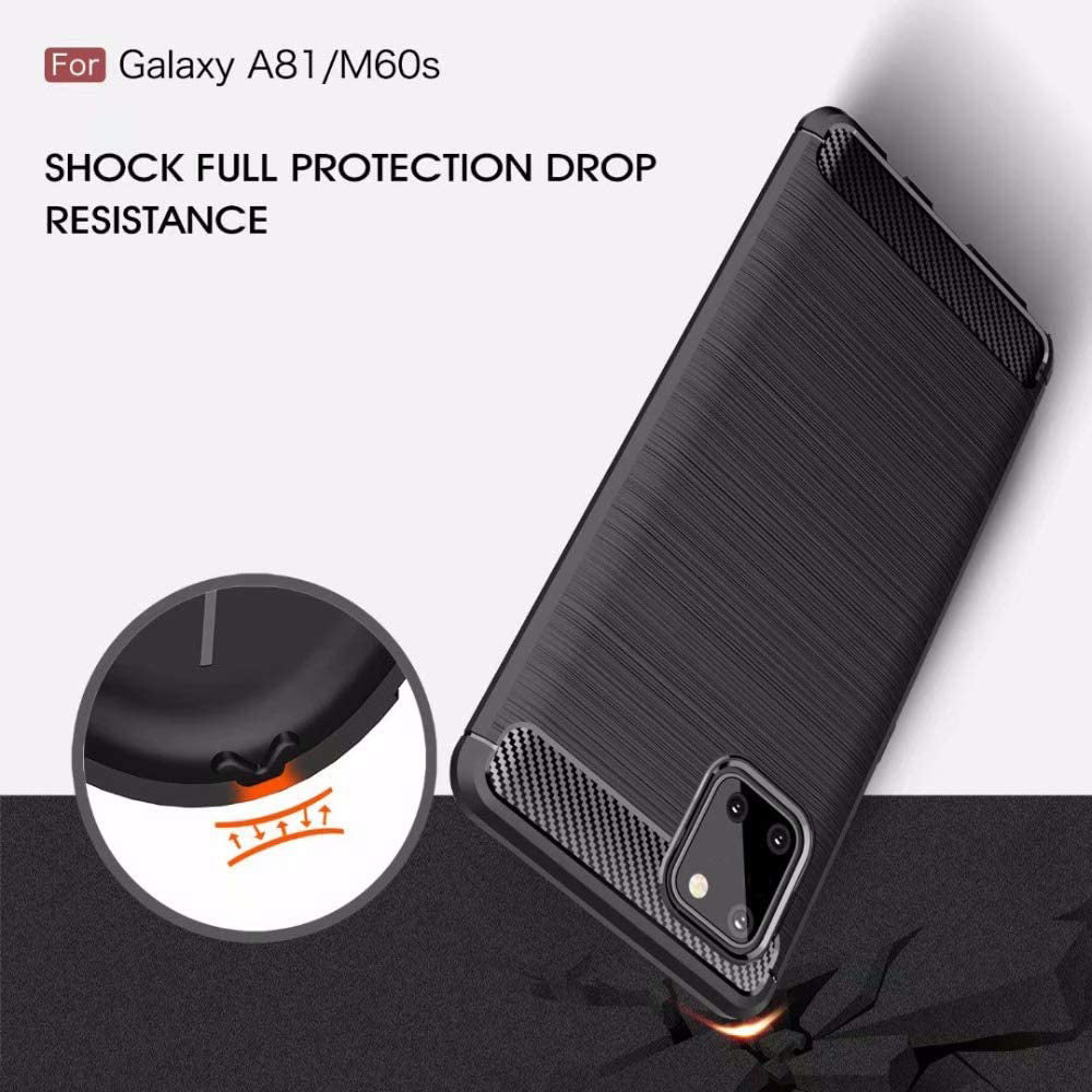 Techsuit - Carbon Silicone - Samsung Galaxy Note 10 Lite - Black