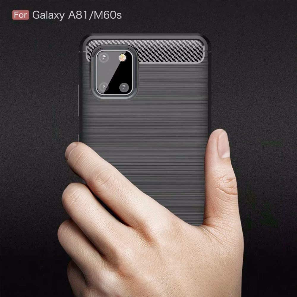 Techsuit - Carbon Silicone - Samsung Galaxy Note 10 Lite - Black