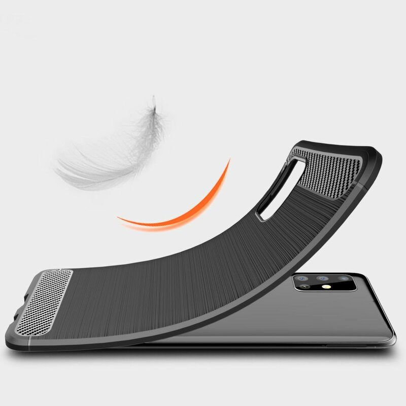 Techsuit - Carbon Silicone - Samsung Galaxy A71 4G - Black