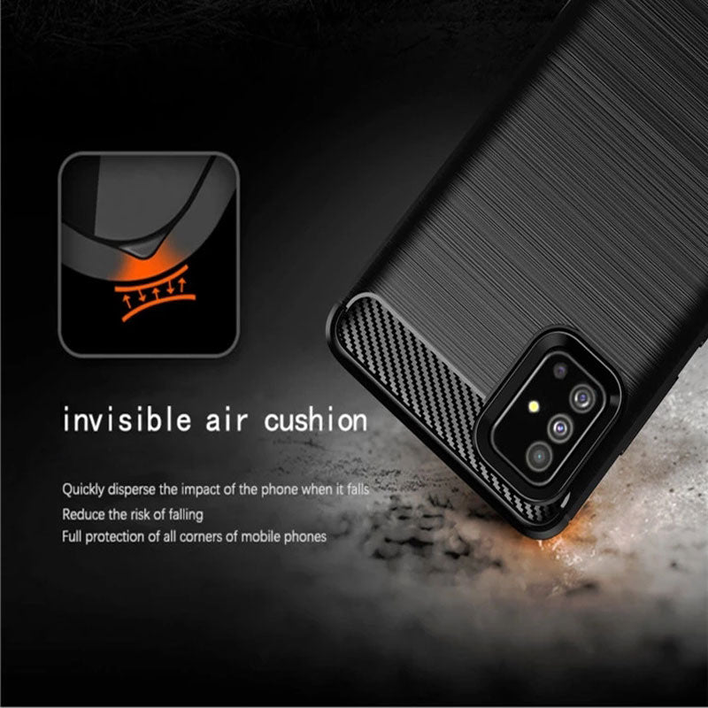 Techsuit - Carbon Silicone - Samsung Galaxy A71 4G - Black