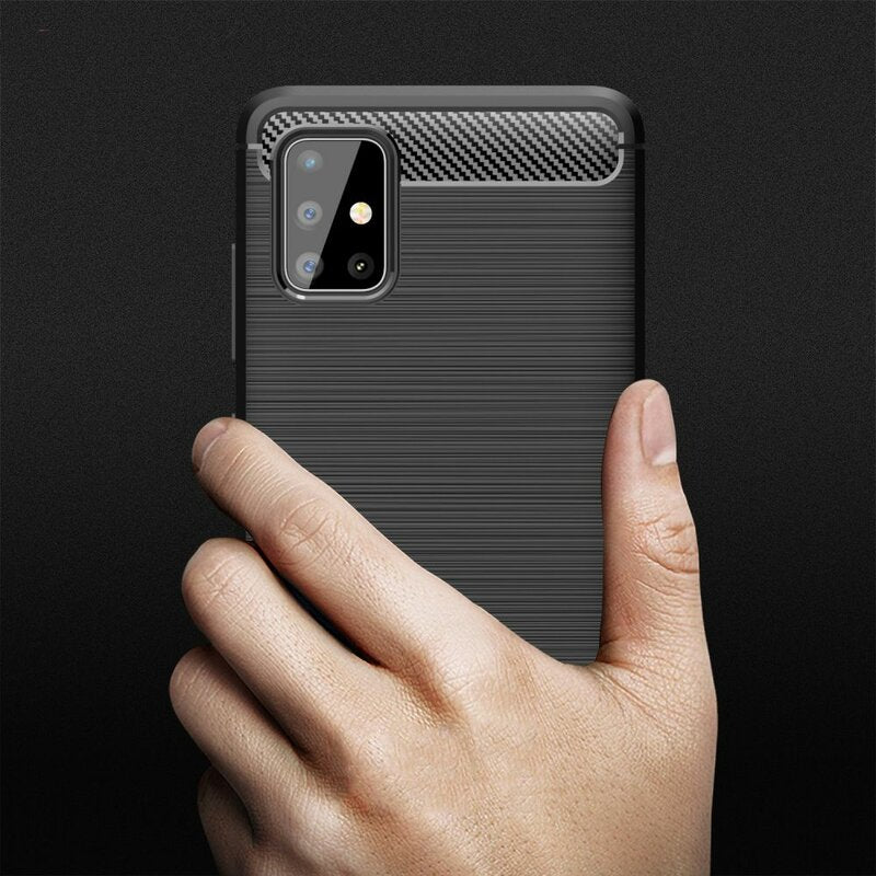 Techsuit - Carbon Silicone - Samsung Galaxy A71 4G - Black