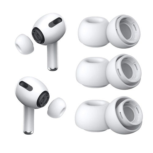 Techsuit - (3 pack) Replacement Ear Tips AirVibe (ET1) - for Apple AirPods Pro 1 / 2, Premium Silicone XS, S, L Sizes - 