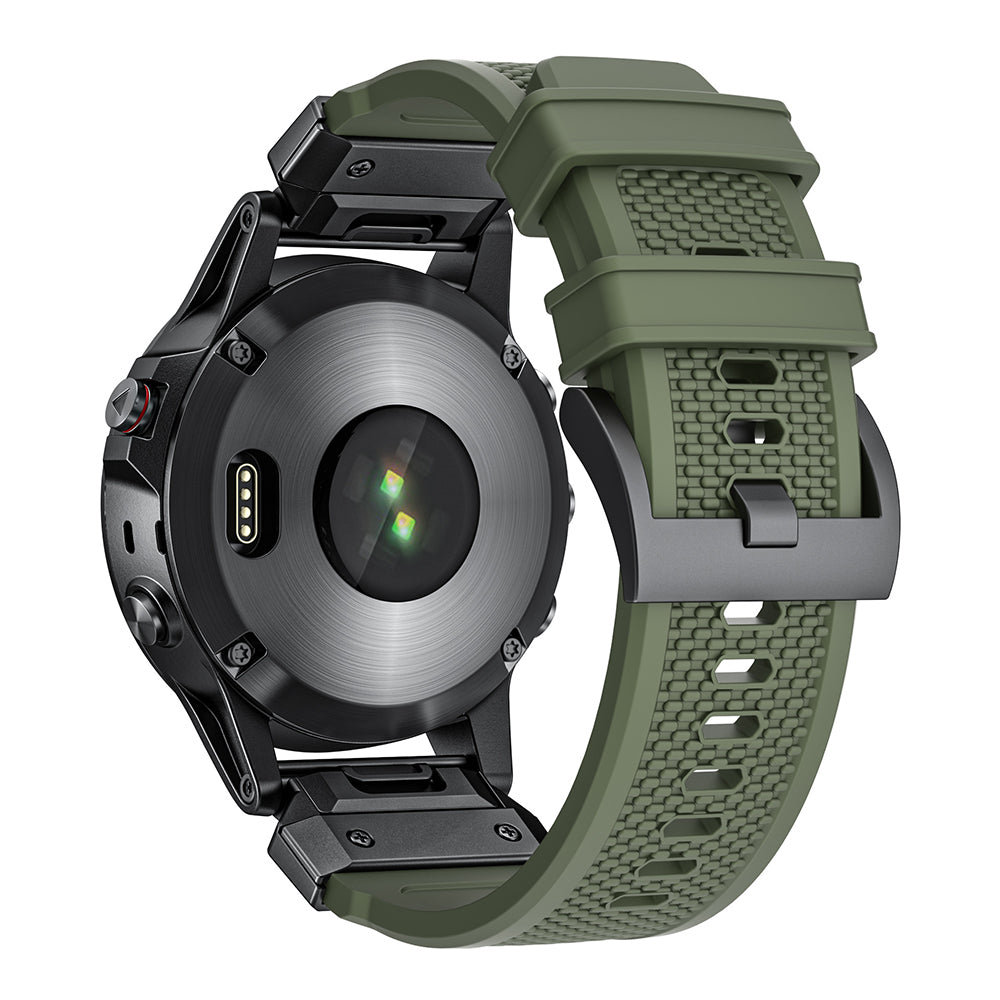 Curea smartwatch Techsuit Watchband QuickFit compatibil cu Garmin Fenix 3 / Fenix 5X / Fenix 6X, Verde