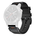 Curea smartwatch Techsuit Watchband QuickFit 22mm compatibil cu Garmin Fenix 5/6/7, Negru