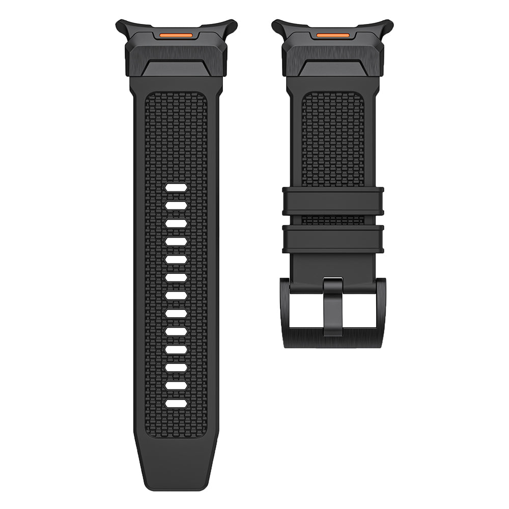 Techsuit - Watchband (W068) - Samsung Galaxy Watch Ultra 47mm / Watch Ultra 2 - White / Silver