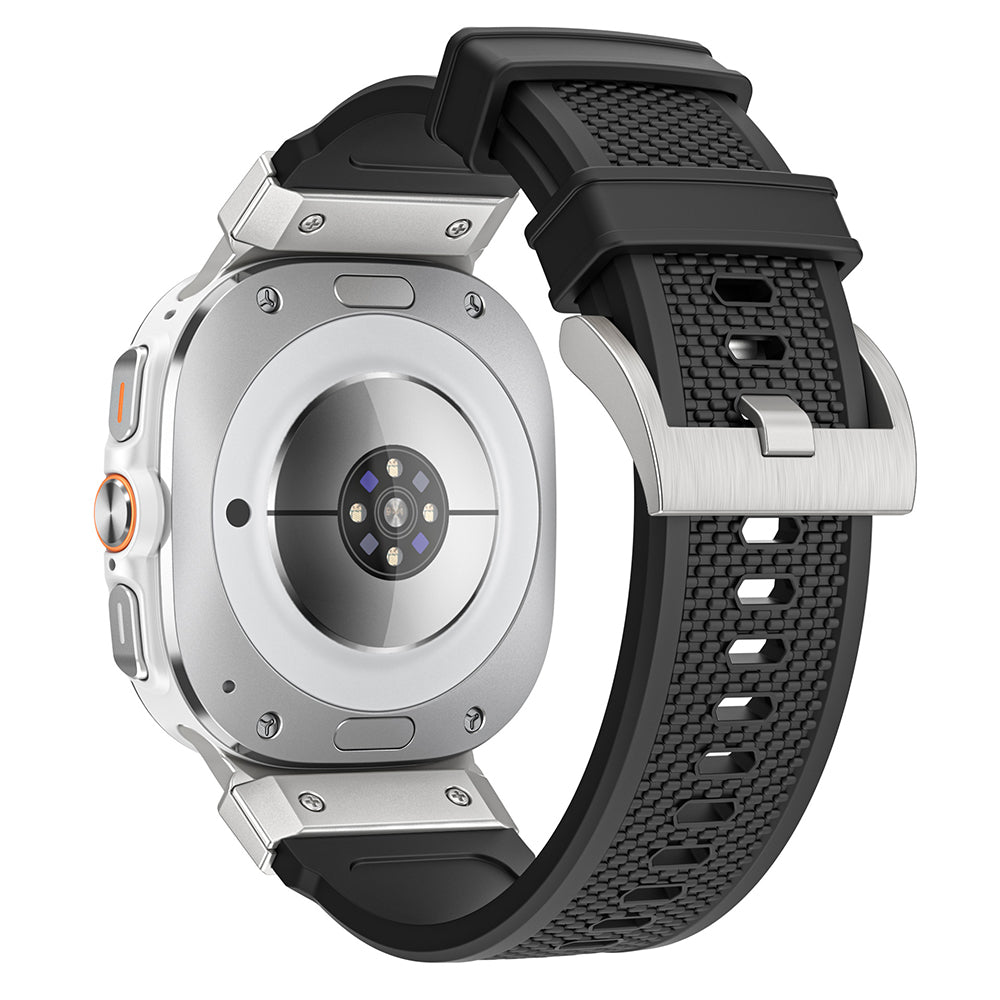 Techsuit - Watchband (W068) - Samsung Galaxy Watch Ultra 47mm / Watch Ultra 2 - White / Silver