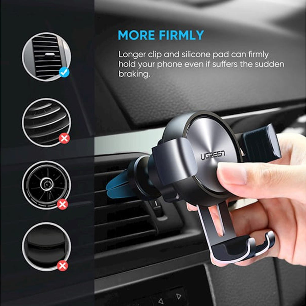 Ugreen - Car Holder LP130 (50564) - Gravity Grip for Air Vent - Space Gray