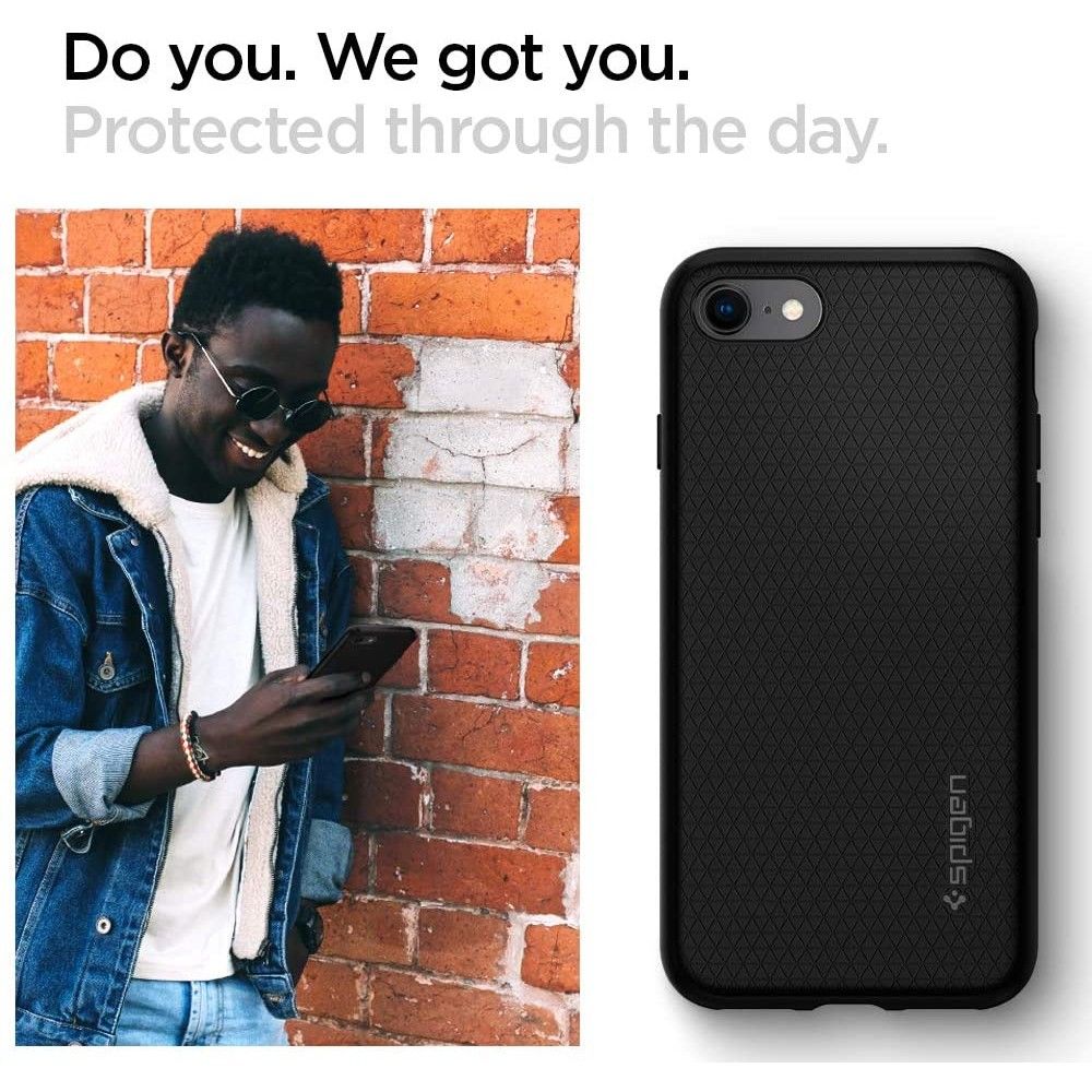 Spigen - Liquid Air (042CS20511) - iPhone 7 / iPhone 8 / iPhone SE 2, SE 2020 / iPhone SE 3, SE 2022 - Black