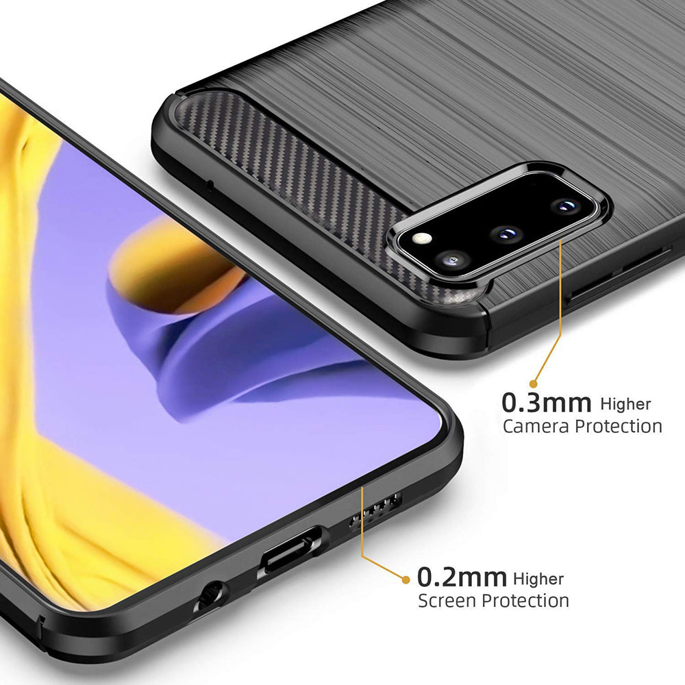 Techsuit - Carbon Silicone - Samsung Galaxy S20 4G / S20 5G - Black