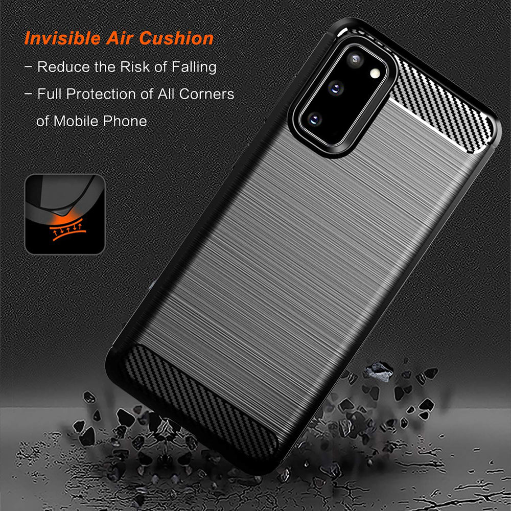 Techsuit - Carbon Silicone - Samsung Galaxy S20 4G / S20 5G - Black