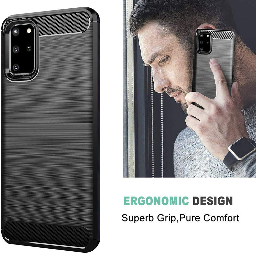 Techsuit - Carbon Silicone - Samsung Galaxy S20 Plus 4G / S20 Plus 5G - Black
