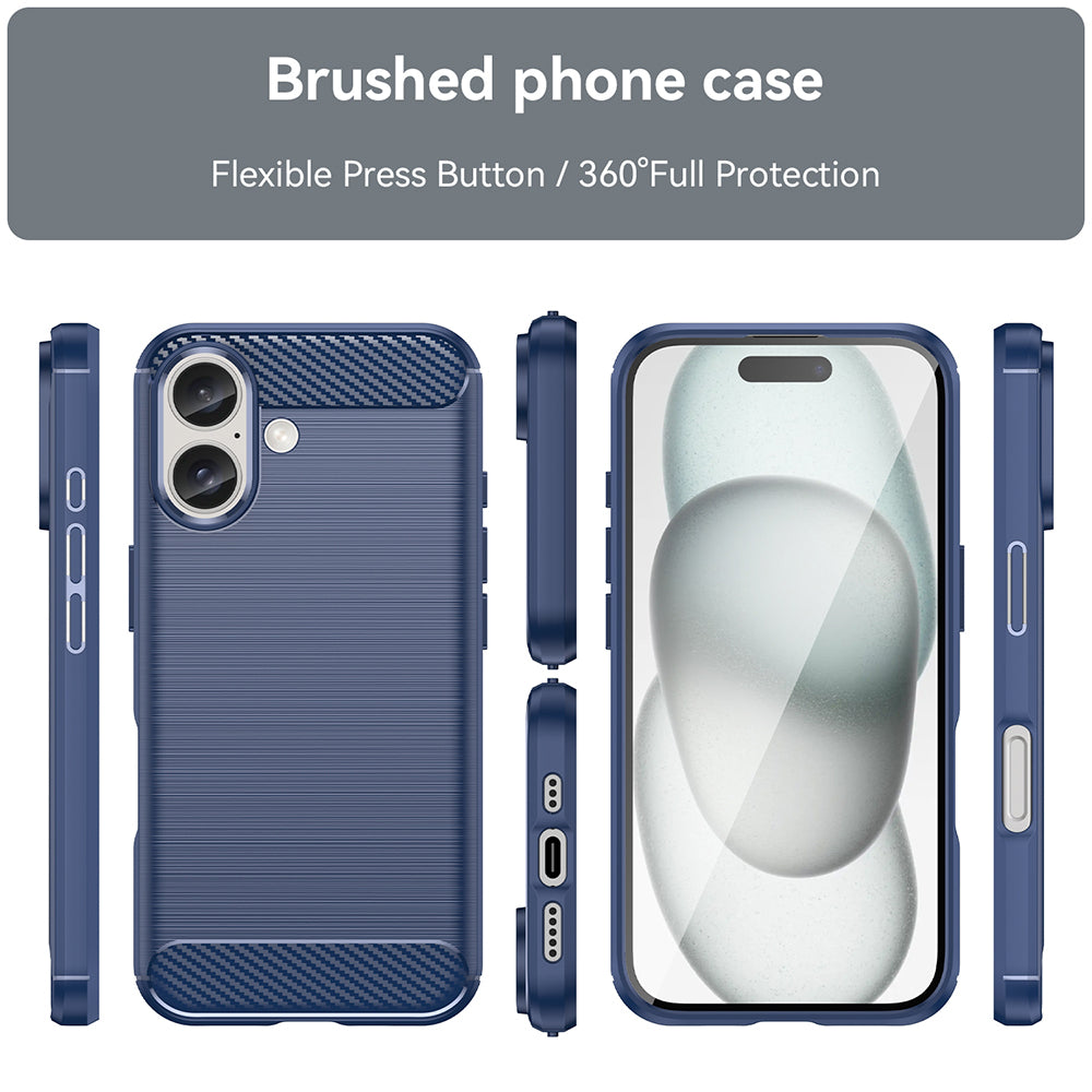 Techsuit - Carbon Silicone - iPhone 16 Plus - Blue