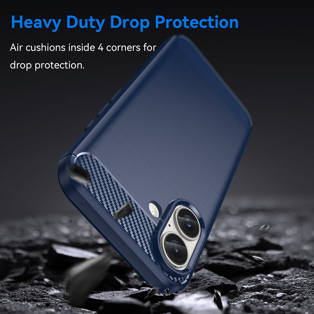 Techsuit - Carbon Silicone - iPhone 16 Plus - Blue