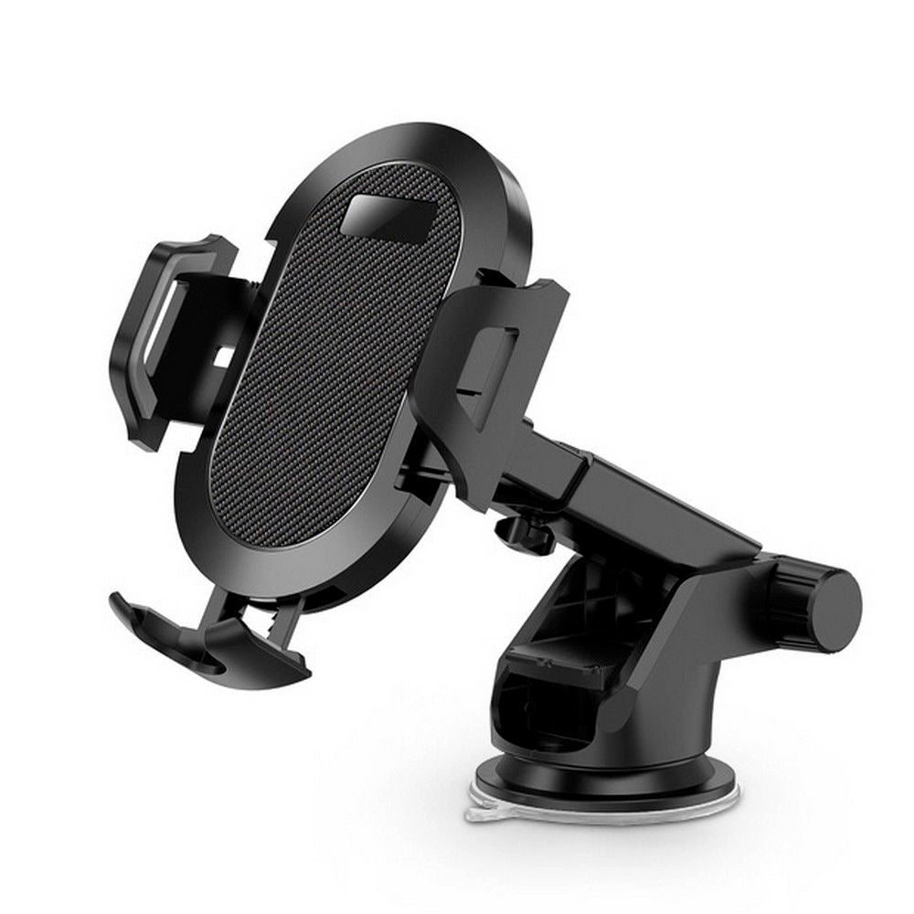Techsuit - Car Holder (S113) - Universal for Dashboard / Windshield, Gravity Grip, Windshield - Black