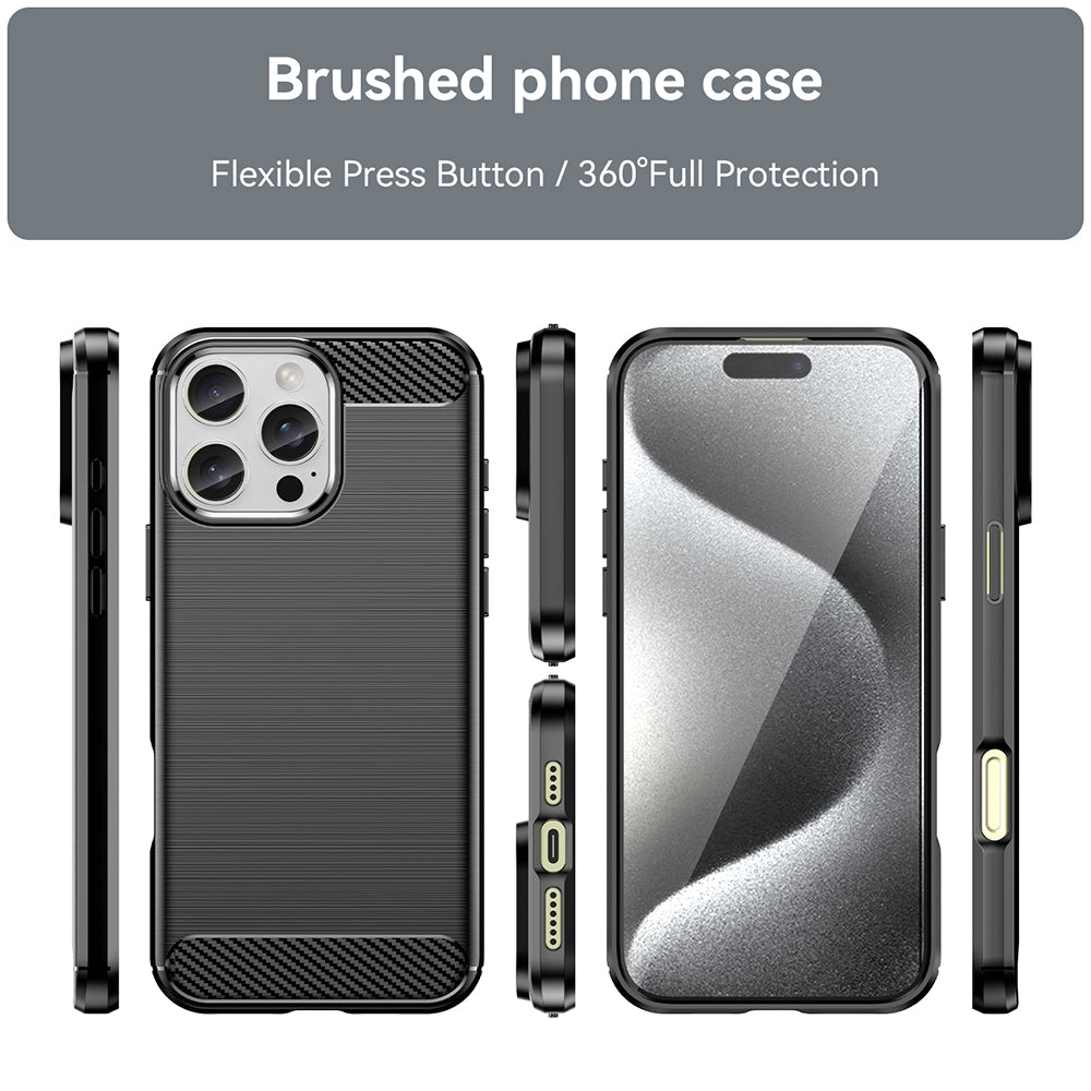 Techsuit - Carbon Silicone - iPhone 16 Pro Max - Black