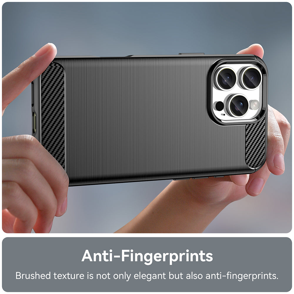 Techsuit - Carbon Silicone - iPhone 16 Pro Max - Black