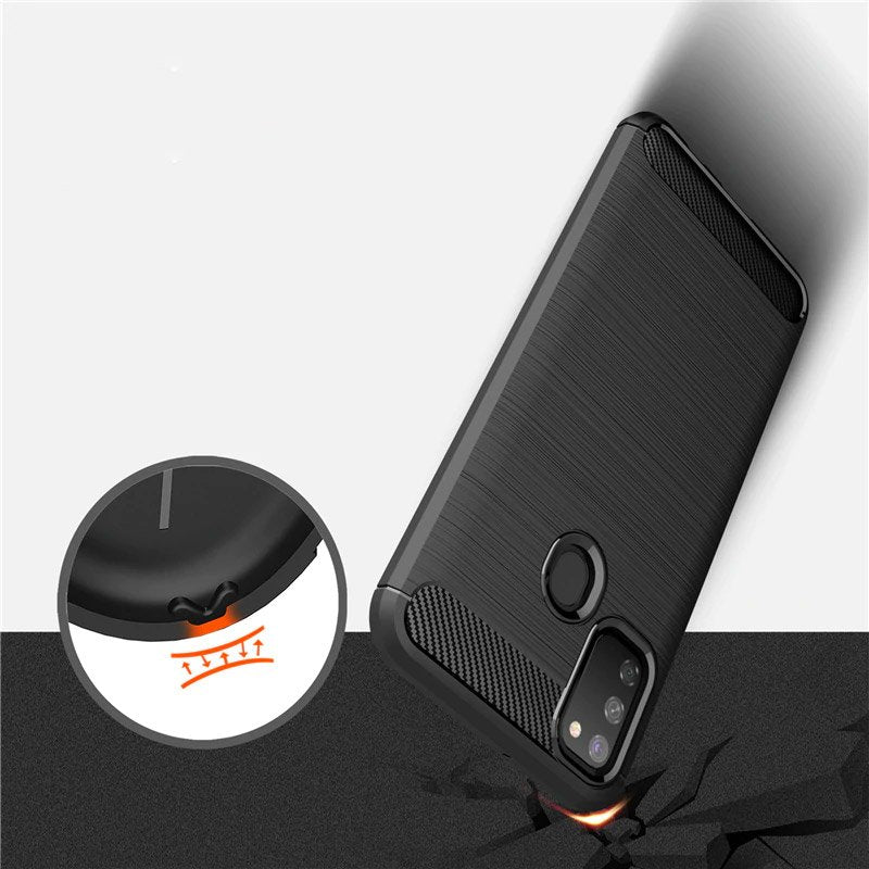 Techsuit - Carbon Silicone - Samsung Galaxy M21 / M30S - Black