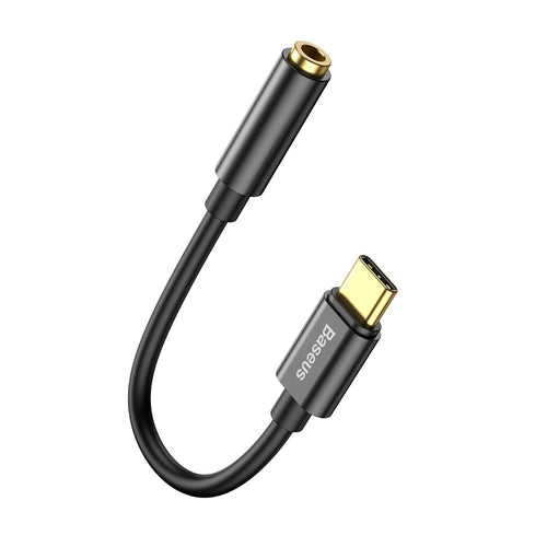 Adaptor Baseus Type-C la Jack 3.5mm (CATL54-01), DAC Chip, Negru