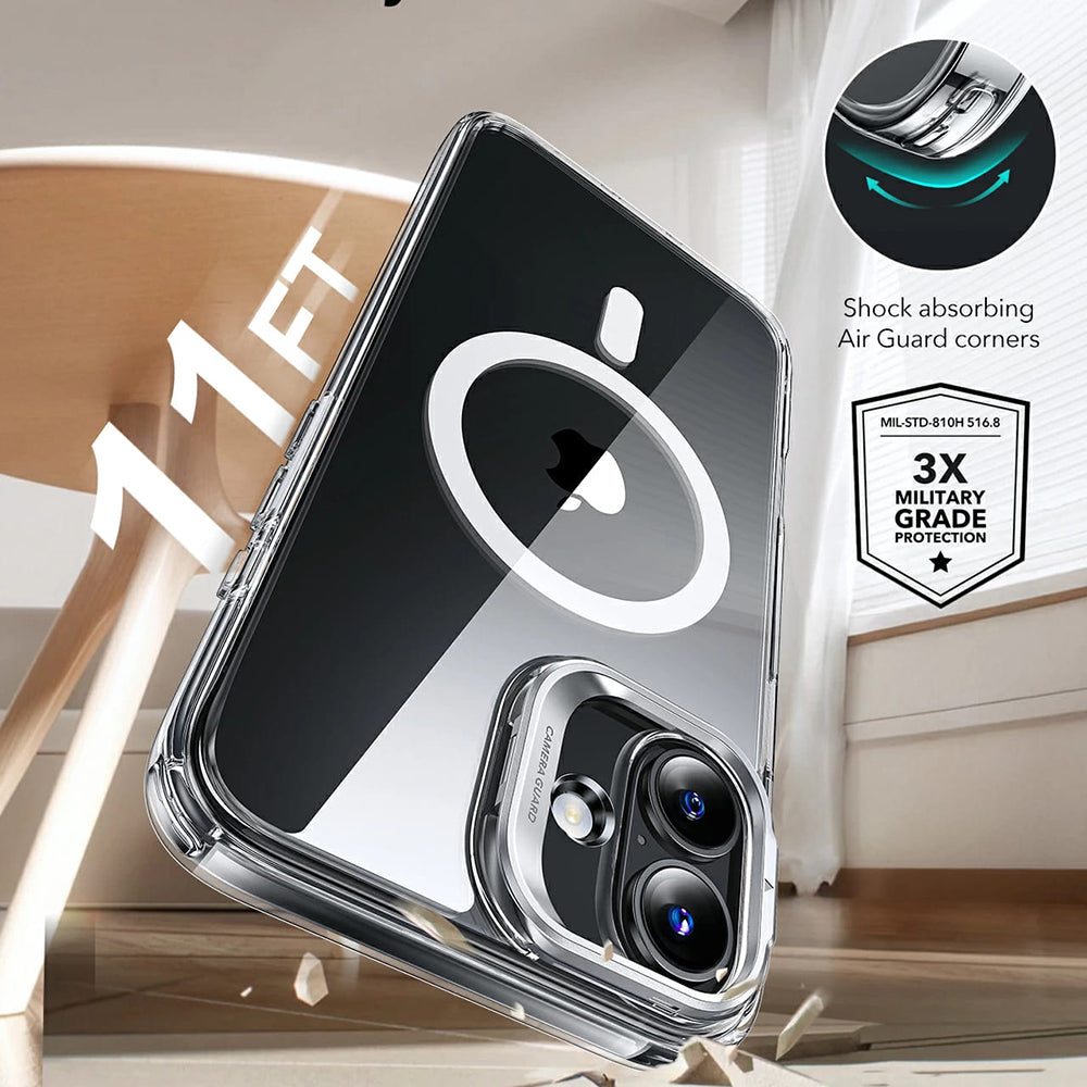 ESR - Classic Hybrid HaloLock Kickstand - iPhone 16 Plus - Clear