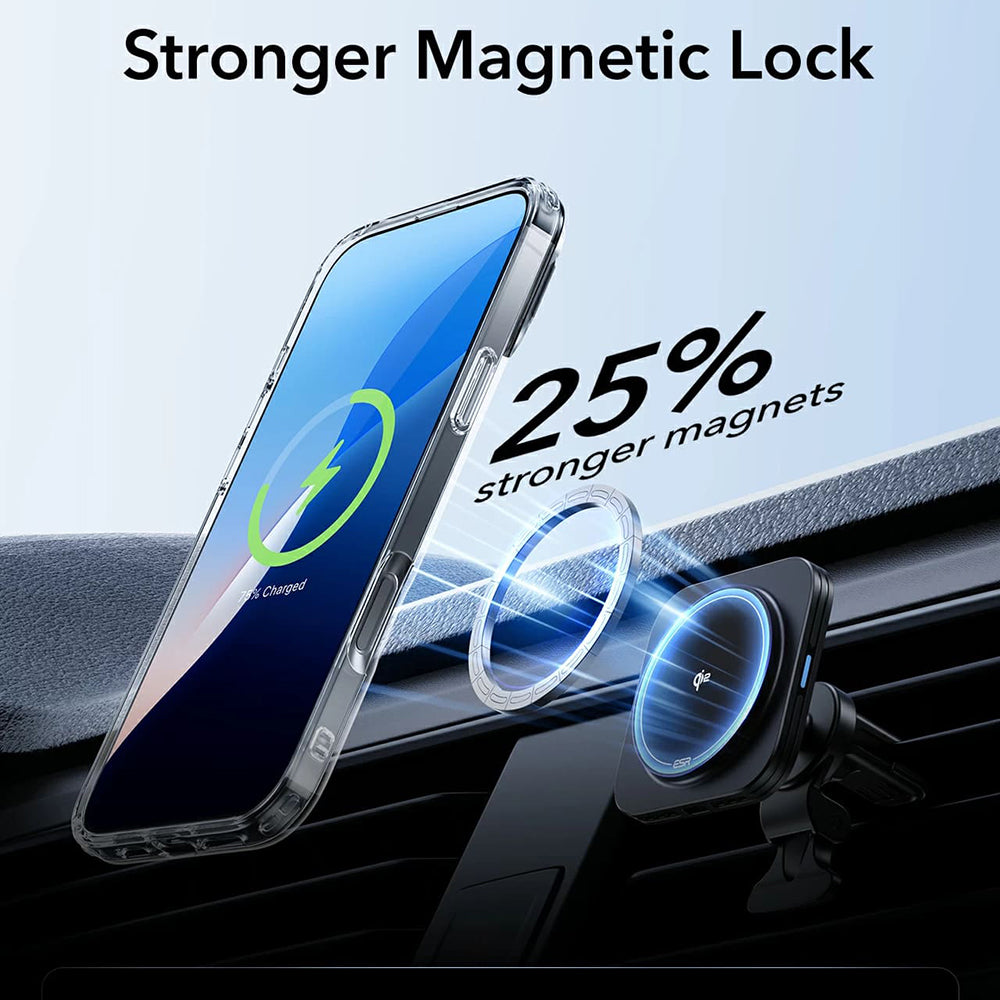 ESR - Classic Hybrid HaloLock Kickstand - iPhone 16 Pro Max - Frosted Black