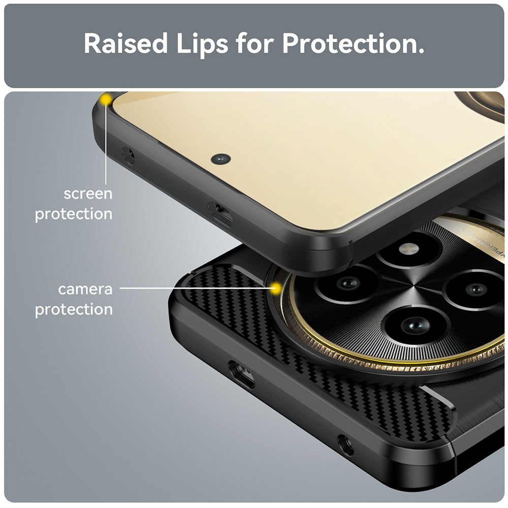 Techsuit - Carbon Silicone - Realme 13 Pro / 13 Pro+ - Black