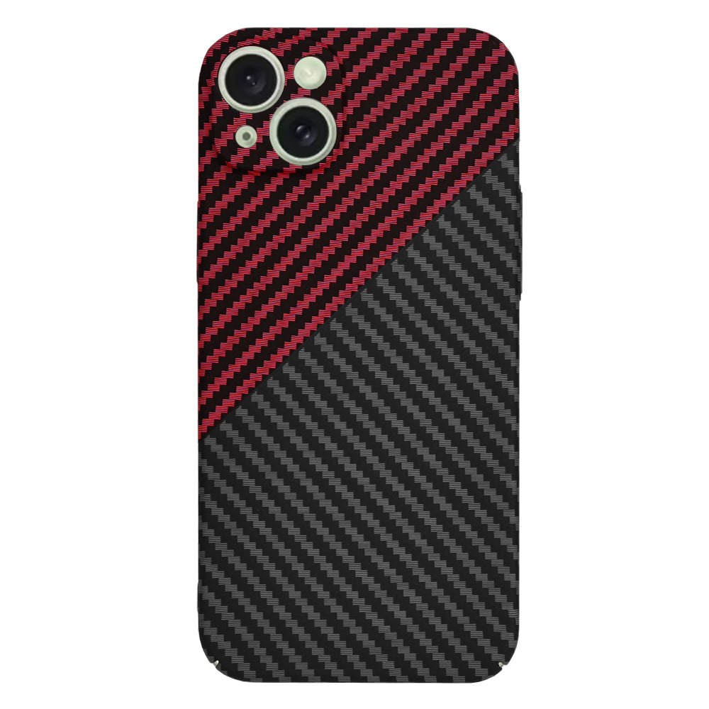 Techsuit - Carbonite FiberShell - iPhone 15 Plus - Red Vortex
