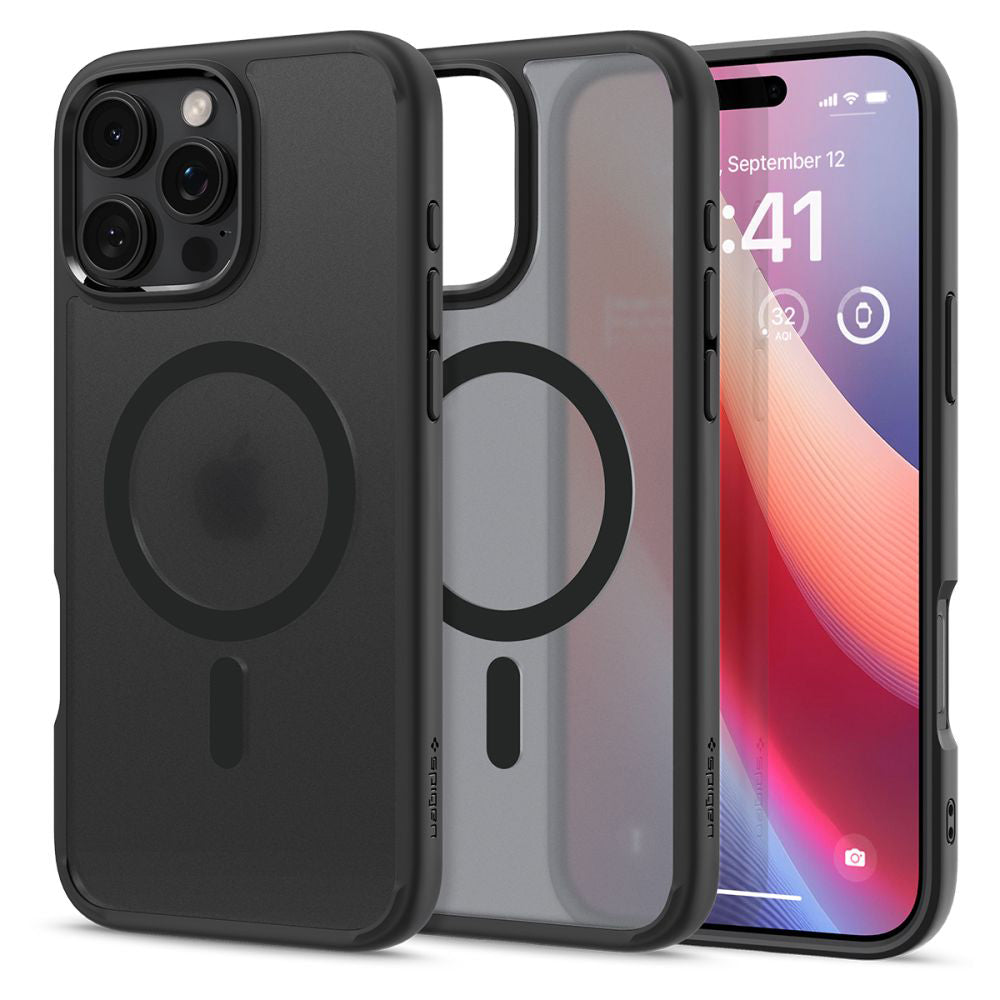 Spigen Husa de protectie Spigen Ultra Hybrid MagSafe (ACS08003) compatibil cu iPhone 16 Pro Max, Frost Black