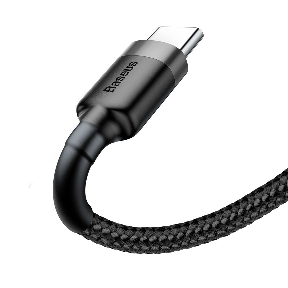 Baseus - Data Cable Cafule (CATKLF-UG1) - USB to Type-C, 2A, 3m - Gray Black